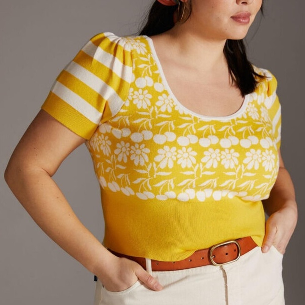 Anthropologie Maeve Trixie Sweater Shirt Size L